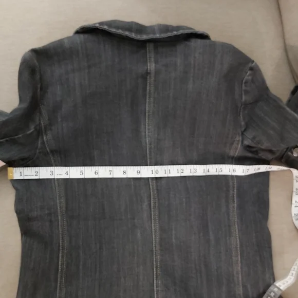 Dark Gray Jean Jacket - Picture 7 of 10